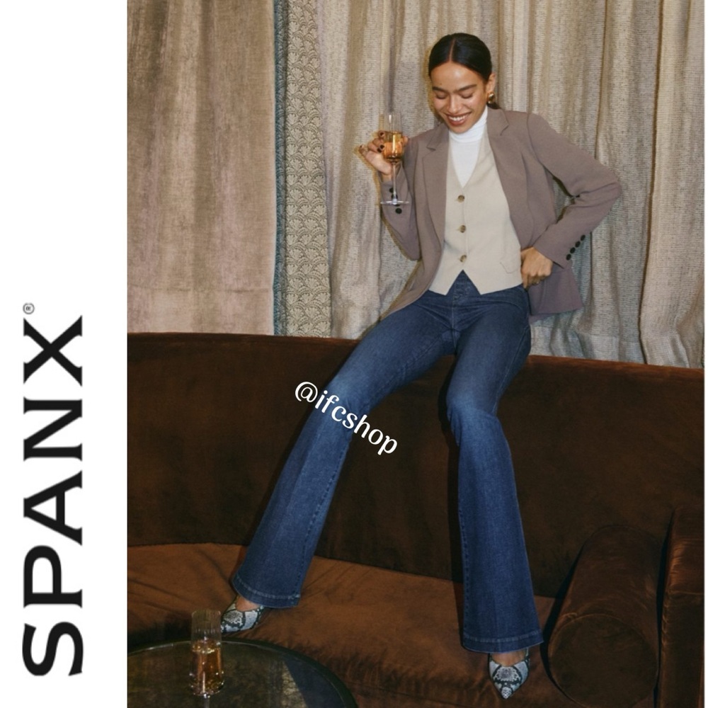 SPANXshape Original EveryWear Flare Jeans in Raw Indigo M